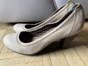 Minozzi Milano Designer Damen Schuhe Echtleder Beige Gr. 39 Leder Pumps TOP - Bild 1 von 13