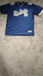 ST. LOUIS #28 (MARSHALL FAULK) MESH JERSEY SIZE XL WITH 50TH ANNIVERSARY CARD