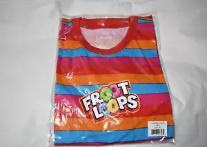 Camiseta Kelloggs Froot Loops Cereal Rayas Manga Corta Talla XL~ Sellada - Imagen 1 de 4