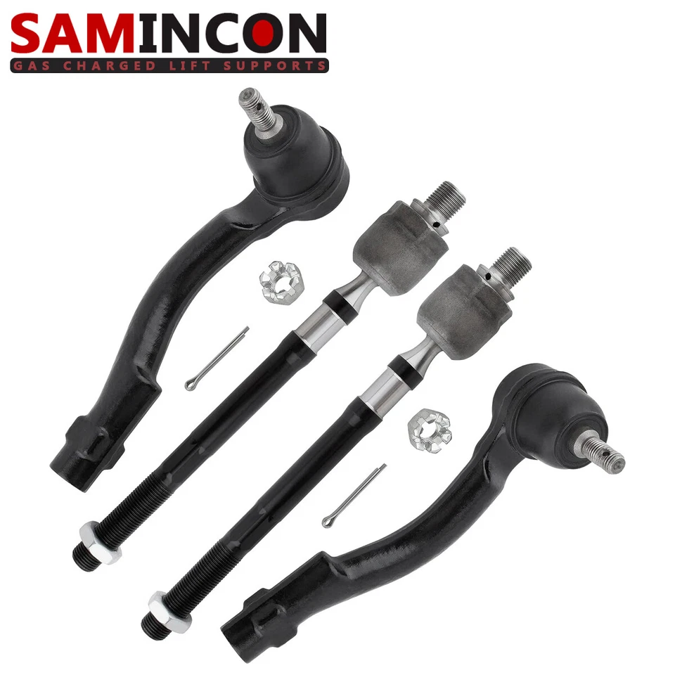 For 2005-2010 Kia Sportage Hyundai Tucson 4pcs Front Inner Outer Tie Rod Ends - Image 1 of 4