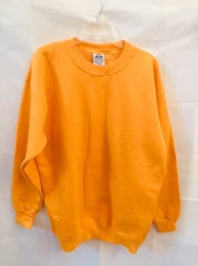 SUDADERA JERSEY NARANJA TALLA GRANDE HOMBRE ALGODÓN POLI PESO PESADO - Imagen 1 de 6