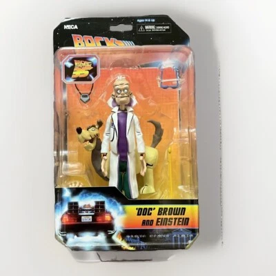 NECA Back To The Future 35th Anniversary Figure - ‘DOC’ BROWN & EINSTEIN Dog - Image 1 of 3