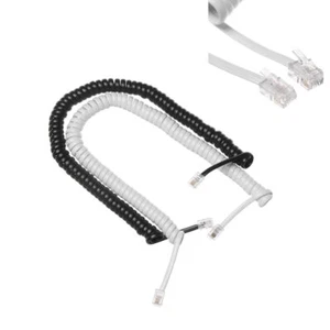 Copper Spiral Cable Handset Line Connector Wire Telephone Cord Phone Curve - Photo 1/14