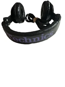 Technics Rp-Dj1200 rare cuffie nere necessitano di pad nuovi spedizione gratuita - Foto 1 di 5