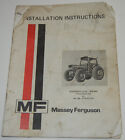 Massey Ferguson 184-4 Tractor Cab, Installation, and Parts Instruction Manual