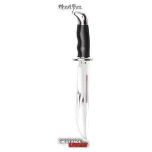 Scream 6 Ghost Face 13" Bowie Knife Chrome Official Licenced Fancy Dress Prop - Picture 1 of 2