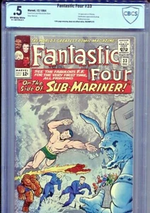 FANTASTIC FOUR 33 CBCS .5 PRIMA APPARIZIONE ATTUMA 1964 - Foto 1 di 2