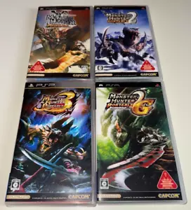 Monster Hunter Portable & 2nd & 2nd G & 3rd set Sony PlayStation Portable PSP JP - Picture 1 of 7