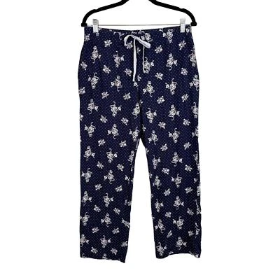 CHARTER CLUB Pijama Íntimo Mujer M Floral Lunares Prendas para Dormir Algodón Azul Foto 1 de 4