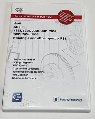 MANUAL DE REPARACIÓN DE SERVICIO DE TALLER BENTLEY AUDI A6 S6 DVD CD AVANT ALLROAD QUATRO ARS6 Foto 1 de 4