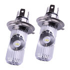 2x Motorcycle H4 HS1 Headlight Bulbs Hi/Low Beam 6000K White Universal Acc