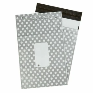 Silver Polka Dots Mailing Bags 6" x 9″ – 162 x 230mm - Picture 1 of 1