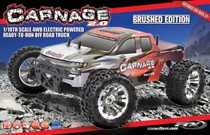 FTX Carnage 2.0 Truck 1:10 RTR RC Auto 2,4Ghz 4WD FAST wasserdicht rot/blau - Bild 1 von 35