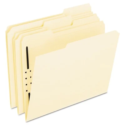Manila Fastener Folders, Letter Size, 1 Fastener, 1/3 Cut, 50/BX (FM210) - Image 1 of 3