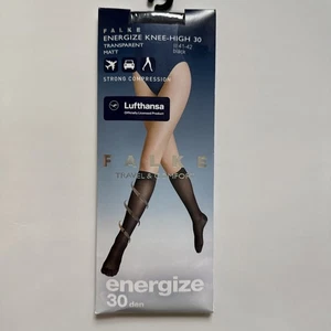 Calze trasparenti nuove $50 Falke Dore Lufthansa OTC forte compressione taglia da 8 a 9 - Foto 1 di 6