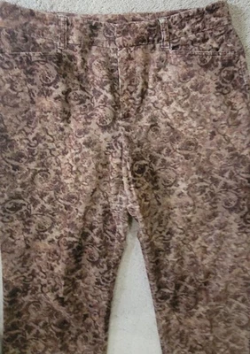 Pantalones de Colección Jones New York COUNTRY Pana Marrón Estampado Talla 10 Foto 1 de 4