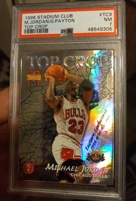 Michael Jordan Gary Payton 1996-97 Topps Stadium Club Top Crop #TC9 HOLO Inserto Foto 1 de 3