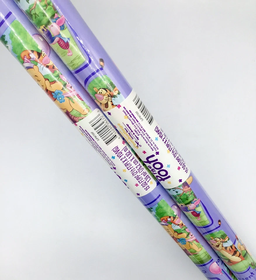 NEW-Vtg-Hallmark Disney Winnie The Pooh, Gift Wrap Rolls-30 SQ FT*READ⬇️On Ship - Image 1 of 4