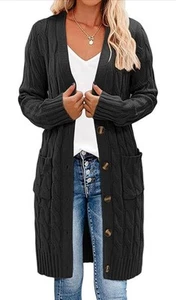 Damen Freizeit Strickjacke Langarm Knopfverschluss Größe L - Bild 1 von 4