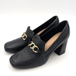 Bella Vita Tam Women's Leather Block Heel Pump Square Toe Size US6WW EU37 - Picture 1 of 14