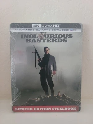 INGLOURIOUS BASTERDS (4K ULTRA HD + BLU-RAY)☆●STEELBOOK☆●FACTORY SEALED☆●OOP☆● Foto 1 de 4
