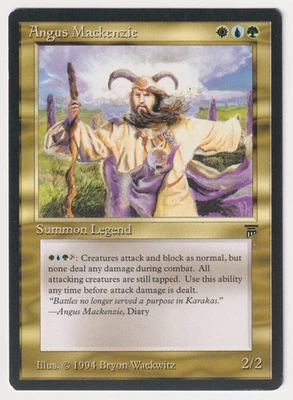 Gold Signed Angus Mackenzie Proof NM Legends Artist Bryon Wackwitz MTG AP 27/100 - Image 1 of 2