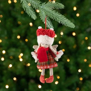 Northlight Engel Mädchen mit glitzernden Flügeln Weihnachtsschmuck - 8,5" - rot und - Bild 1 von 8