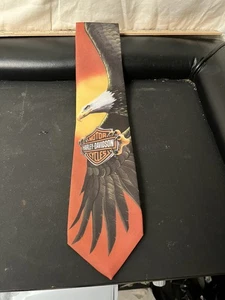 Harley Davidson Ralph Marlin Flying Eagle Herren Krawatte Made In USA Vintage - Bild 1 von 6