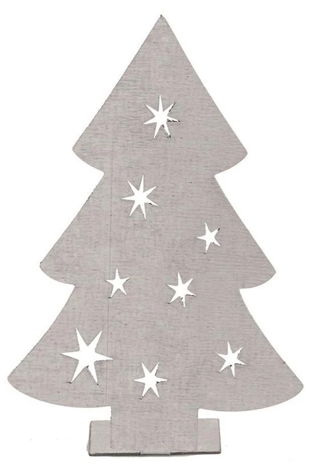 Albero di Natale Di Lamiera, Argento 9,7x6,5x2cm Decorazione Tavolo Rialzo - Immagine 1 di 1