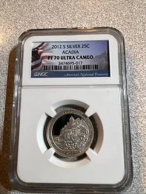 2012 S Silver Acadia National Park Quarter NGC PF 70 Ultra Cameo - Image 1 of 2