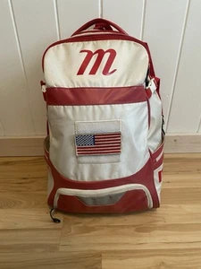 Marucci 2020 F5 Bat Pack Mochila Equipo Bolsa Béisbol Softbol Blanco Rojo - Imagen 1 de 4