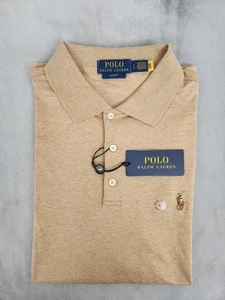 Polo Ralph Lauren Calce Ajustado Suave Tacto Camel Polo Para Hombre Talla Grande Nuevo - Imagen 1 de 10