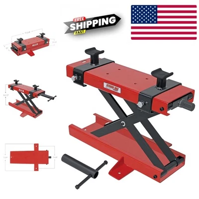 Motorcycle Lift Jack for Heavy Duty Use with 1100 lb Load Capacity and Removable Foto 1 de 4