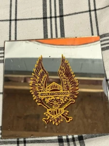 Vintage Harley Davidson Motorcycles Carnival 8x8 Square Mirror  - Bild 1 von 3