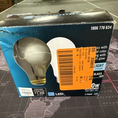 EcoSmart 2PACK-A19 FROSTED GLASS DAYLIGHT LED DIMMABLE 14W - Image 1 of 4