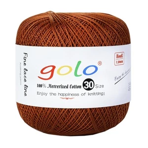 Crochet Thread Size 30 Yarn for Hand Kniting Yarn for Tatting Brown 236 - Picture 1 of 5
