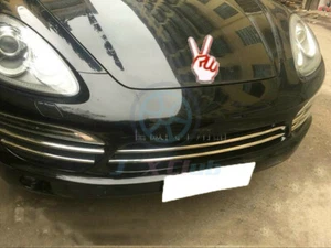 Fit For Porsche Cayenne 2011-14 p 6PCS Stainless Steel Front Grill Grille Frame - Picture 1 of 4