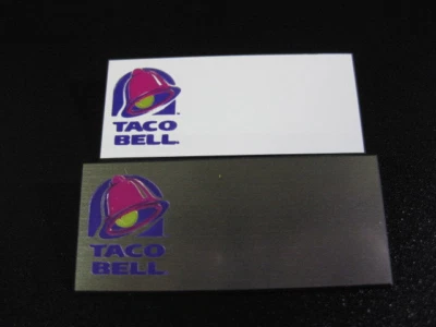 TACO BELL * Uniform employee Name badges NAME TAGS! * Vintage logos! - Image 1 of 3