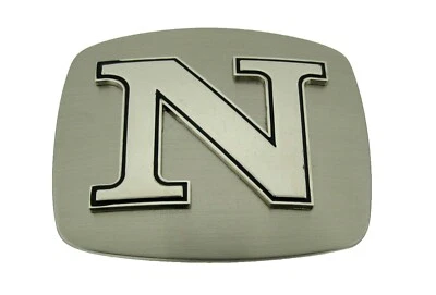 Inicial N Letra N Hebilla de Cinturón Nuevo Hombres Mujeres Western Realmente Vaquero Metal Plateado Foto 1 de 4