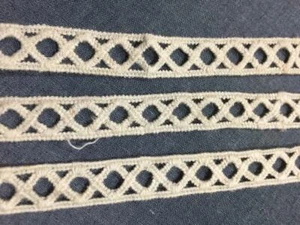 Ribete de encaje de bolillos de 10 m/1 m 1 cm beige (graycloth) no elástico LD193 - Imagen 1 de 3