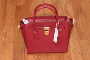 Neu mit Etikett Michael Kors Hamilton Large East West Satchel Handtasche Beuteltasche Mulberry - Bild 1 von 6