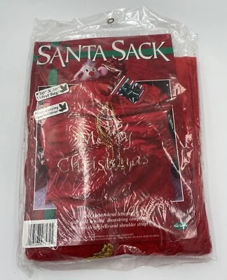 Fun World Velvet Christmas Santa Sack 30”x36” New - Image 1 of 4
