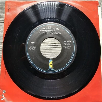 U2 I Still Haven't Found What I'm Looking For 45 RPM Record  7" Single 1987 Foto 1 de 4
