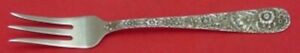 Repousse by Kirk Sterling Silver Pickle Fork 3-Tine 6" Serving Silverware