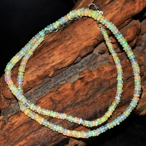 Exclusive Amazing Ethiopian Opal 45.00 Cts Beaded Beautiful Necklace VK 03 E593 - Picture 1 of 7