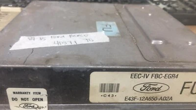 Computadora E43F-12A650-AD2A Ford Ranger o Bronco 2 ecm ecu 1984-1985 Foto 1 de 2