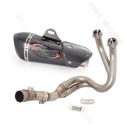 For Kawasaki Ninja 650 Z650 EX650 ER6N/F Full Exhaust System Front Link Pipe - Image 1 of 4