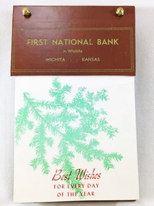 Vintage NOS komplett 1963 unbenutzt Tischkalender in Box Weihnachten Bild Display USA - Bild 1 von 3