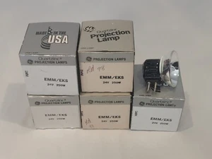 5 GE General Electric Quartzline Projection Lamps EMM/EKS 24V 250W NOS - Picture 1 of 4