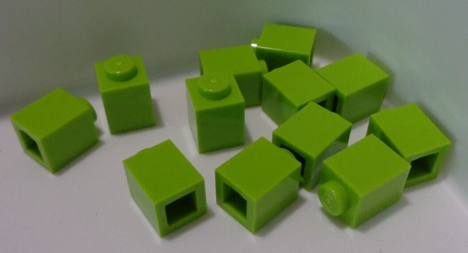 Lego Pieces & Parts 3005 - 4220634 1x1 Brick Lime Green x12 - Image 1 of 1